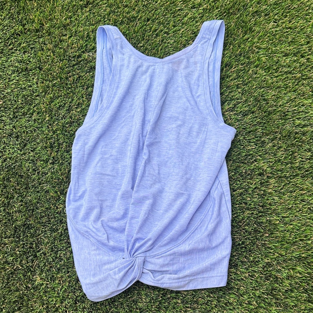Light Blue Athleta Sleeveless Crop Top